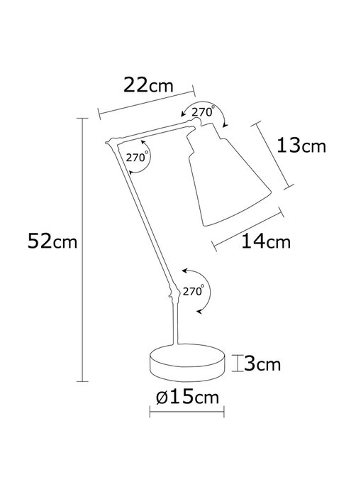 Opviq Manavgat - N-598 Lámpara de mesa Blanca Opviq Manavgat - N-598 Lámpara de mesa Blanca